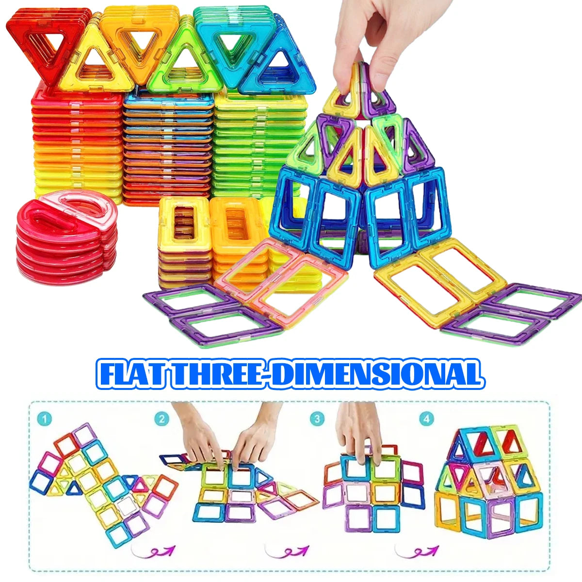 Medium Size Magnetic Building Block，DIY Magnets Toy Set，Kid Designer Construction ，Gift for Children，Birthday Halloween Gift Toy
