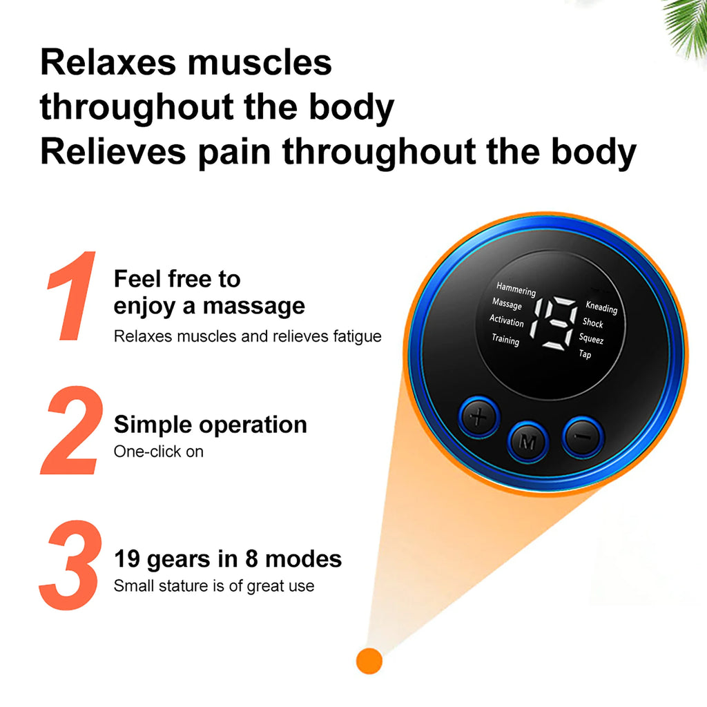 Mini Electric Neck Massager with 8 Modes of Relieve and Relax Muscle Fatigue Tools
