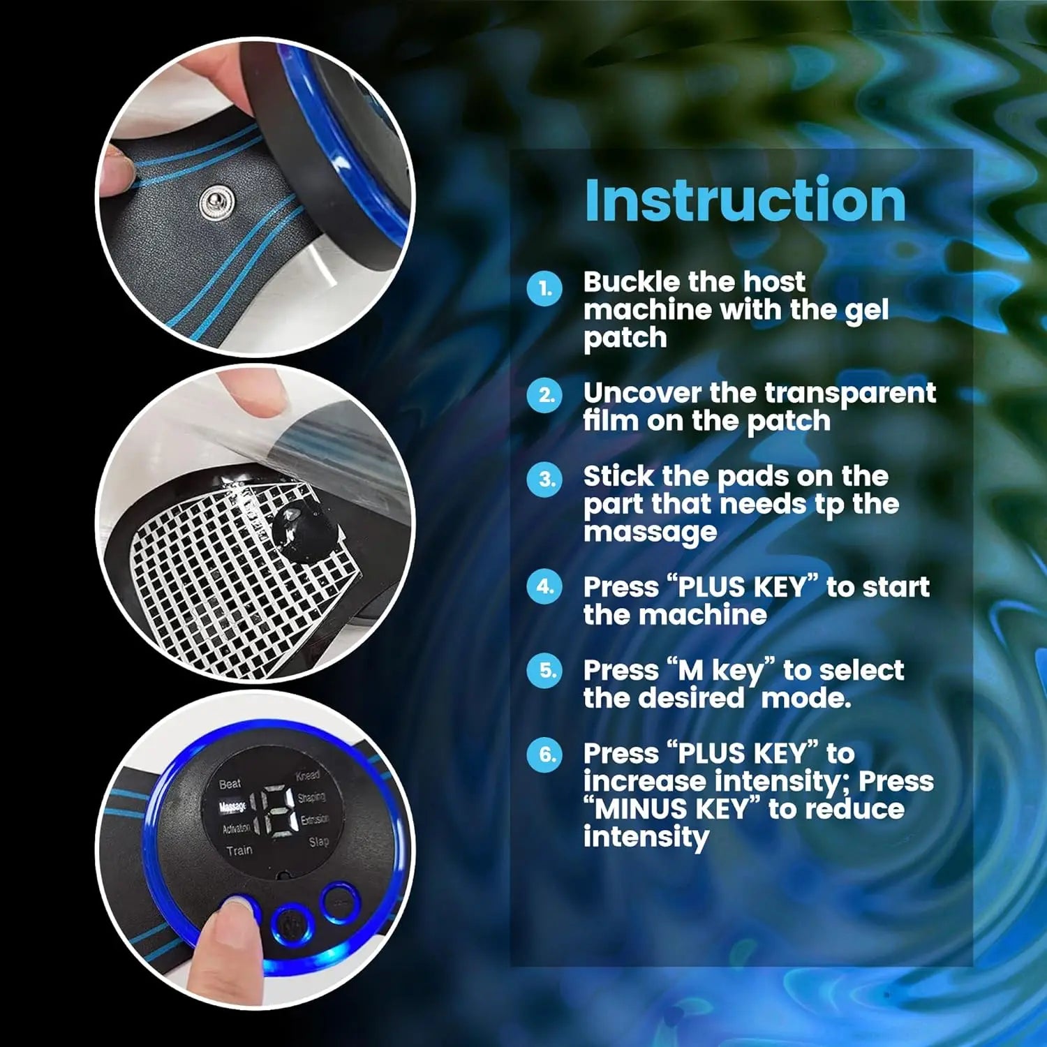 Mini Electric Neck Massager with 8 Modes of Relieve and Relax Muscle Fatigue Tools