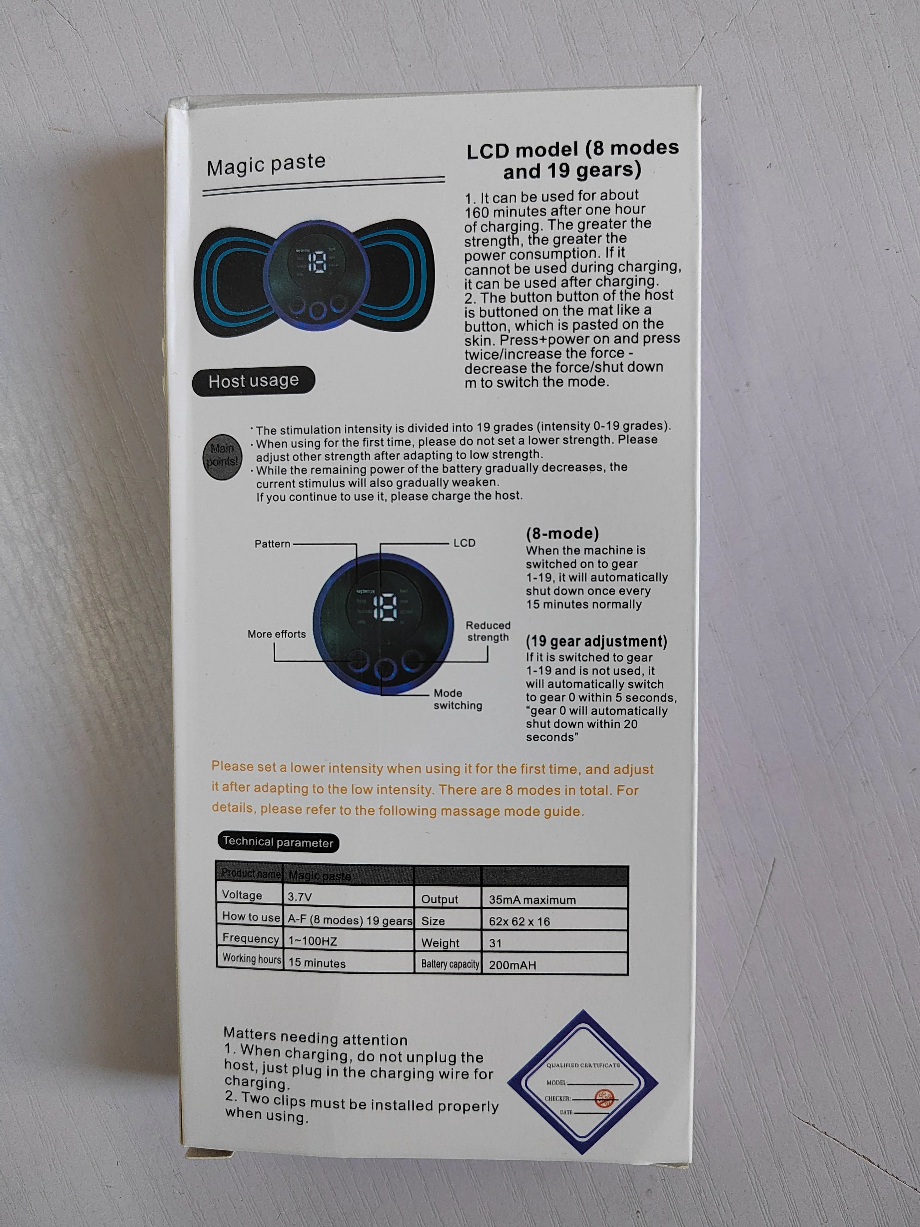 Mini Electric Neck Massager with 8 Modes of Relieve and Relax Muscle Fatigue Tools