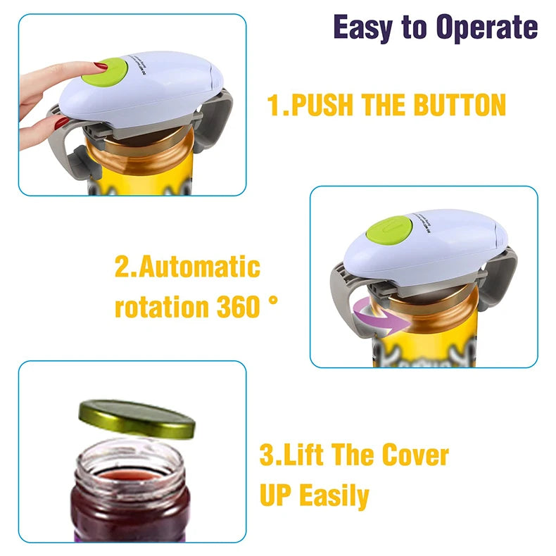 Automatic electric Jar Opener -Easy to use -Effortless and hands-free