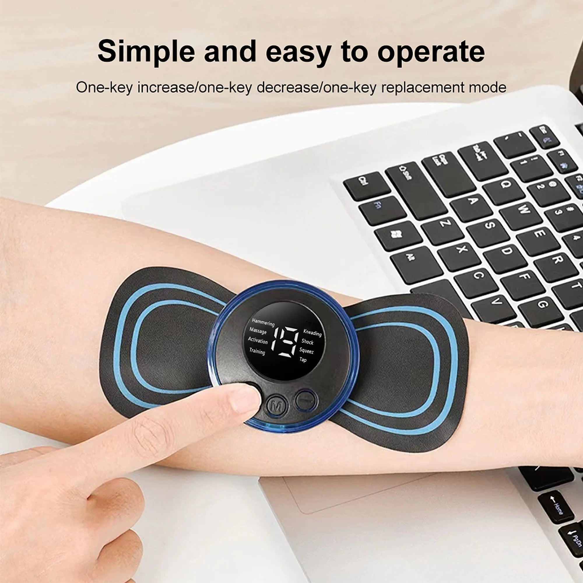 Mini Electric Neck Massager with 8 Modes of Relieve and Relax Muscle Fatigue Tools