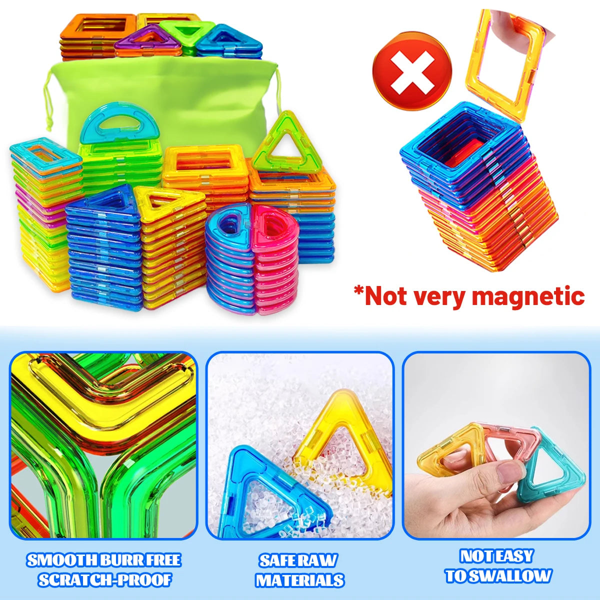Medium Size Magnetic Building Block，DIY Magnets Toy Set，Kid Designer Construction ，Gift for Children，Birthday Halloween Gift Toy