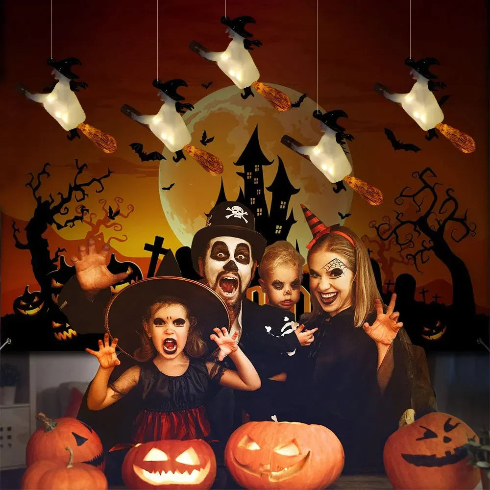 Floating Candles with Wand 12 PCs Magic Hanging Candles (LED Candle) Halloween Decoration