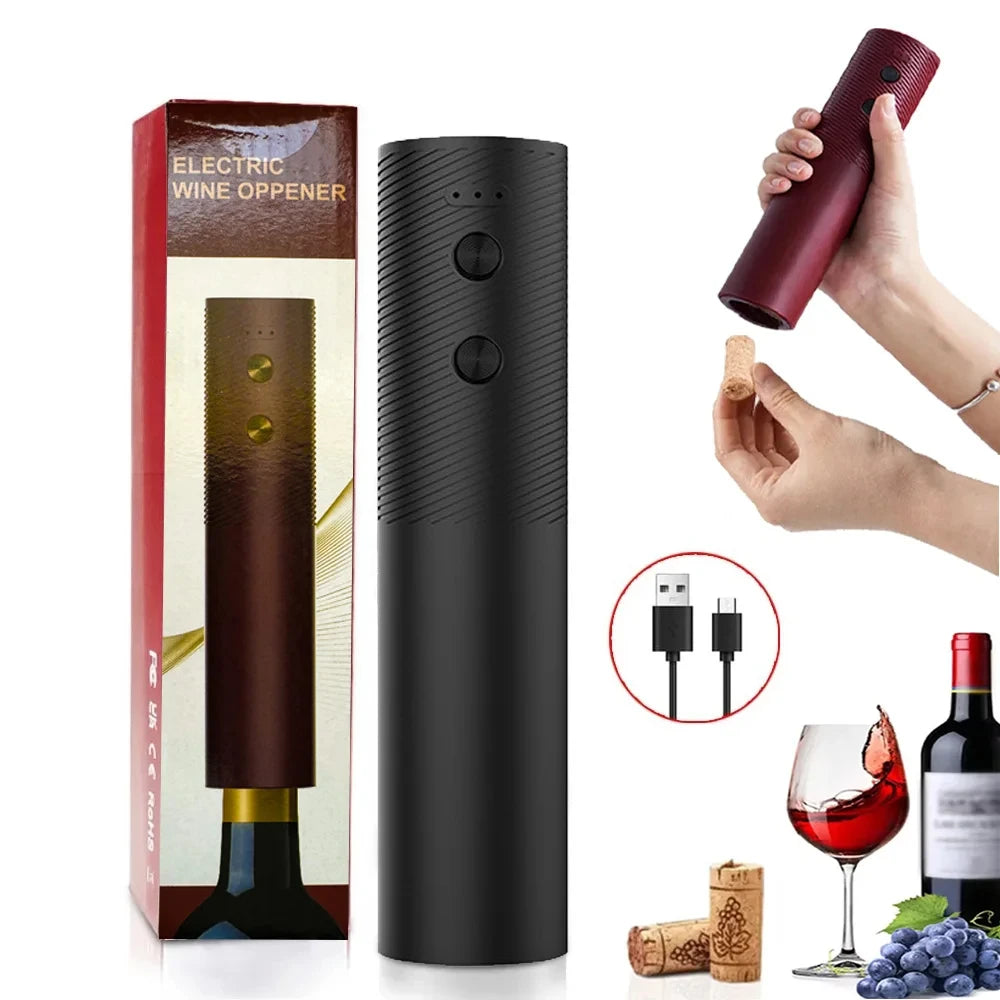 Automatic Electric Wine Bottle Opener Rechargeable- Opener One-click Button