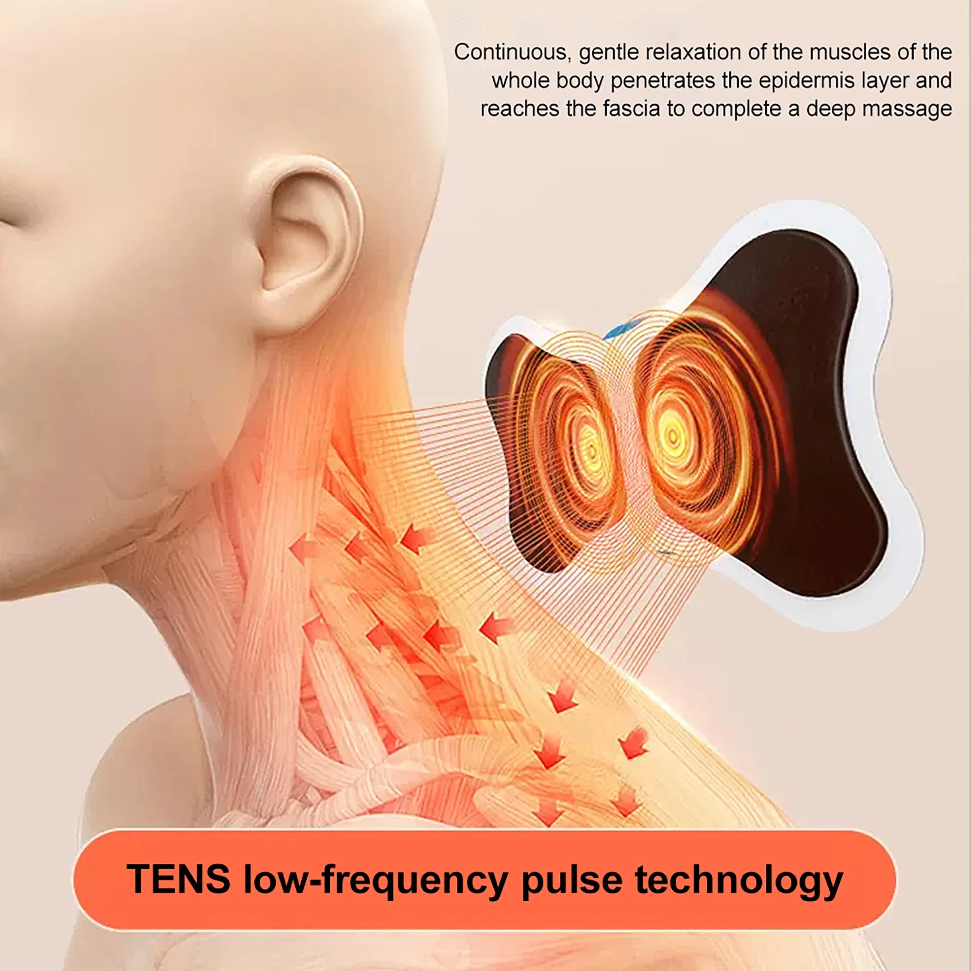 Mini Electric Neck Massager with 8 Modes of Relieve and Relax Muscle Fatigue Tools