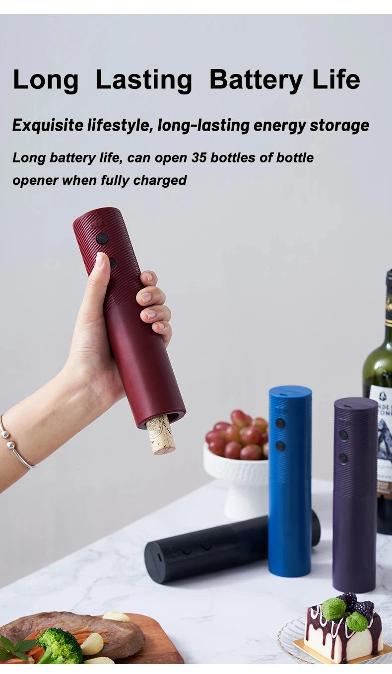 Automatic Electric Wine Bottle Opener Rechargeable- Opener One-click Button