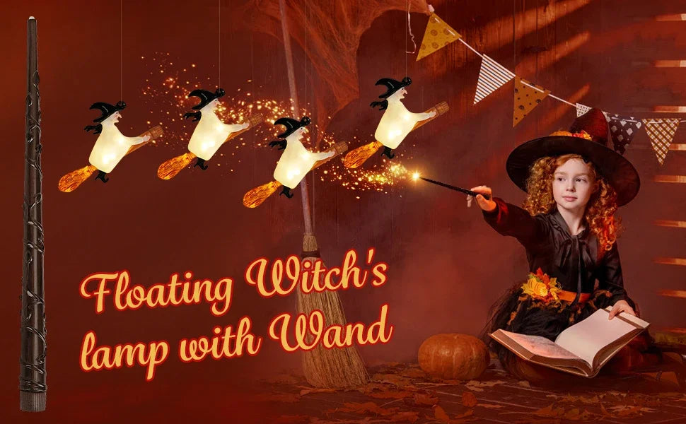 Floating Candles with Wand 12 PCs Magic Hanging Candles (LED Candle) Halloween Decoration