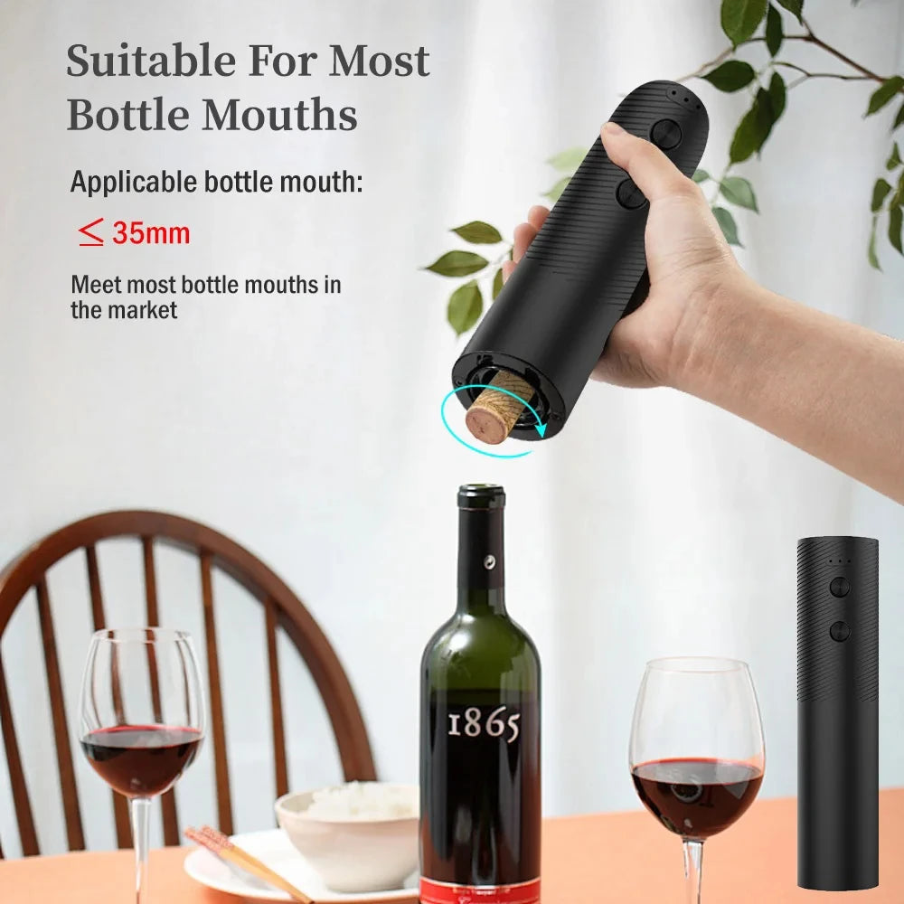 Automatic Electric Wine Bottle Opener Rechargeable- Opener One-click Button
