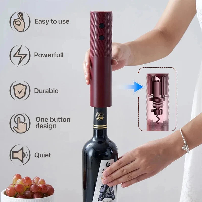 Automatic Electric Wine Bottle Opener Rechargeable- Opener One-click Button