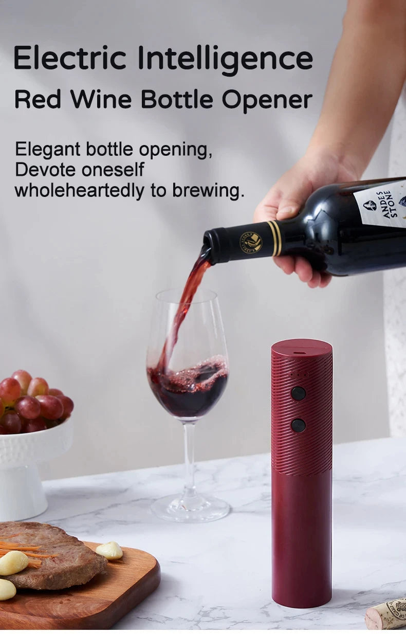 Automatic Electric Wine Bottle Opener Rechargeable- Opener One-click Button