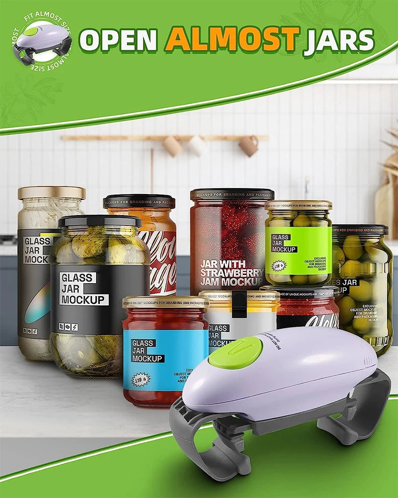 Automatic electric Jar Opener -Easy to use -Effortless and hands-free