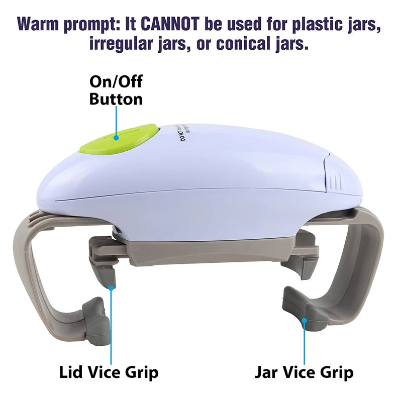 Automatic electric Jar Opener -Easy to use -Effortless and hands-free