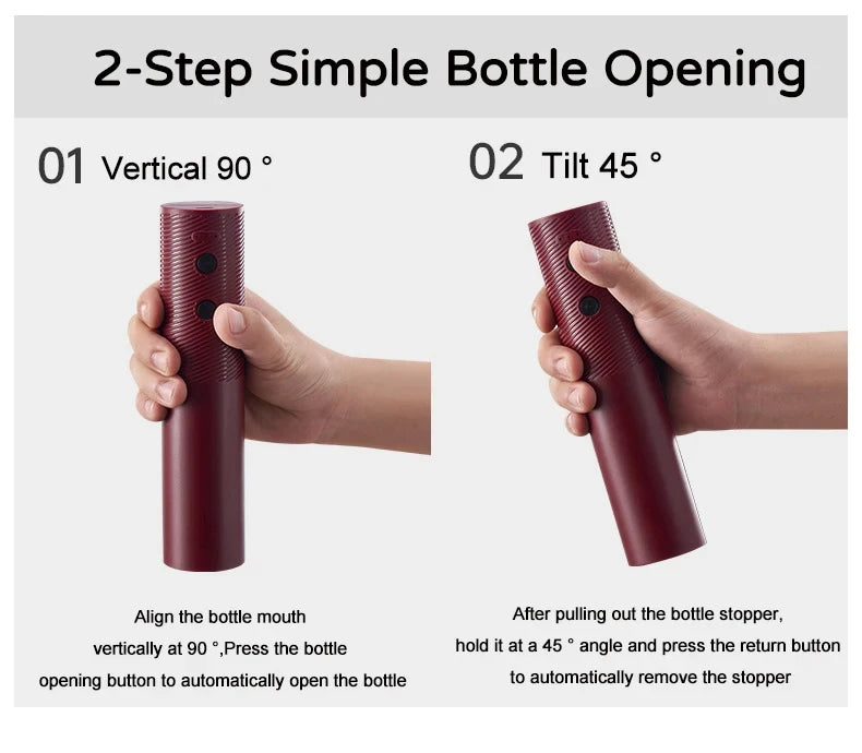 Automatic Electric Wine Bottle Opener Rechargeable- Opener One-click Button