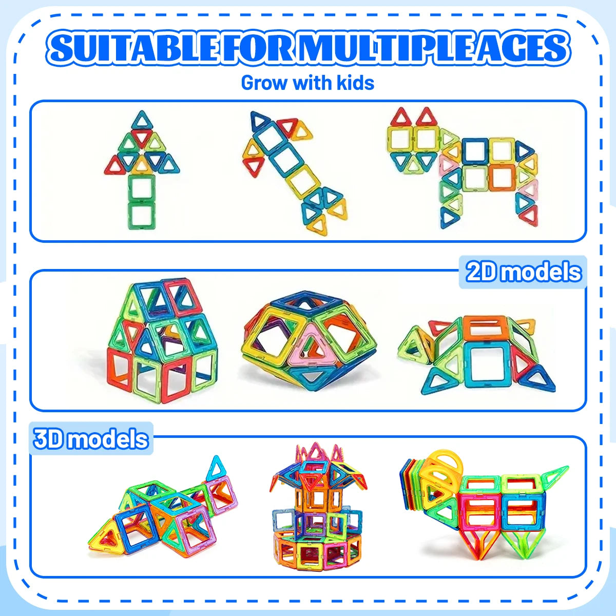 Medium Size Magnetic Building Block，DIY Magnets Toy Set，Kid Designer Construction ，Gift for Children，Birthday Halloween Gift Toy