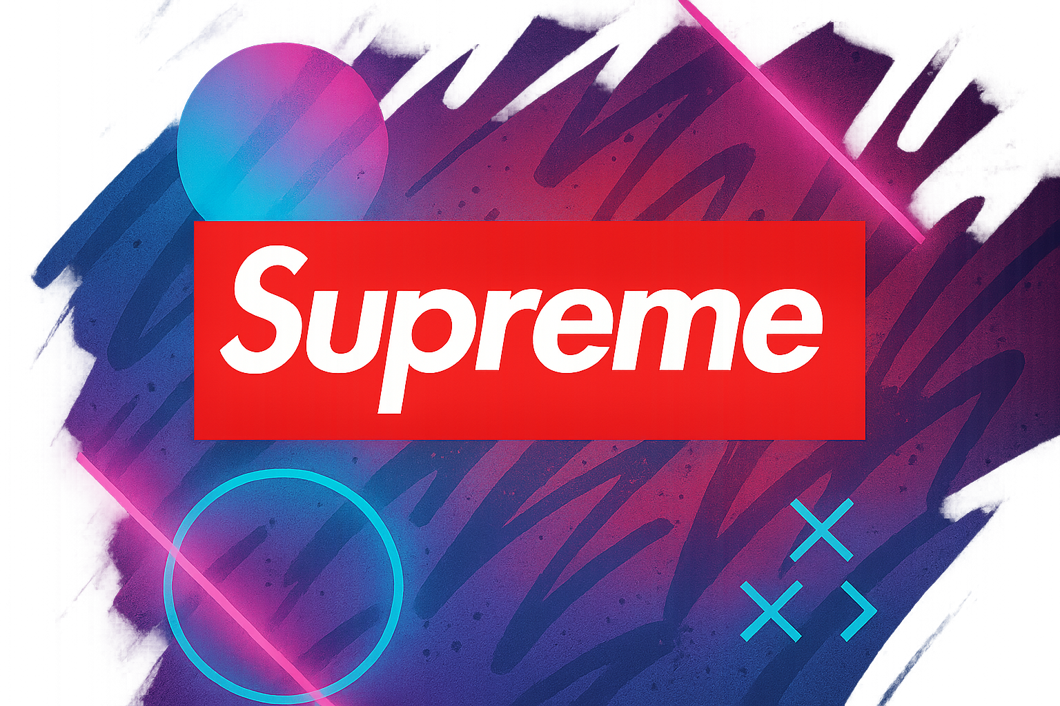 supreme logo with aesthetic design